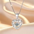 thumbnail image 2 of Guodhu Heart Necklace for Women, Gift for Christmas, Moissanite Necklace Simulated Diamond Necklace with Box Chain, Love Gifts for Birthday Valentine's Day, 2 of 2