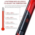 thumbnail image 3 of Heating Flat Iron Hair Straightener 2 In 1 Curler Professional Temperature Adjustment Curling Straightening With LED Digital Red, 3 of 4