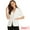 White, variant on Women's Lapel Collar Buttoned Summer Office Jacket M White
