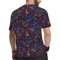 thumbnail image 2 of Wukai Colorful Shells Print Men's Short-Sleeved Mesh T-Shirt,Quick-Dry Short Sleeve Workout T-Shirt-Small, 2 of 8