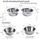 thumbnail image 3 of Comedero Elevado para Perros y Gatos Comedero Doble Soporte Acrílico Cuencos de Acero Inoxidable para Gatos Cachorros y Perros Pequeños, 3 of 7