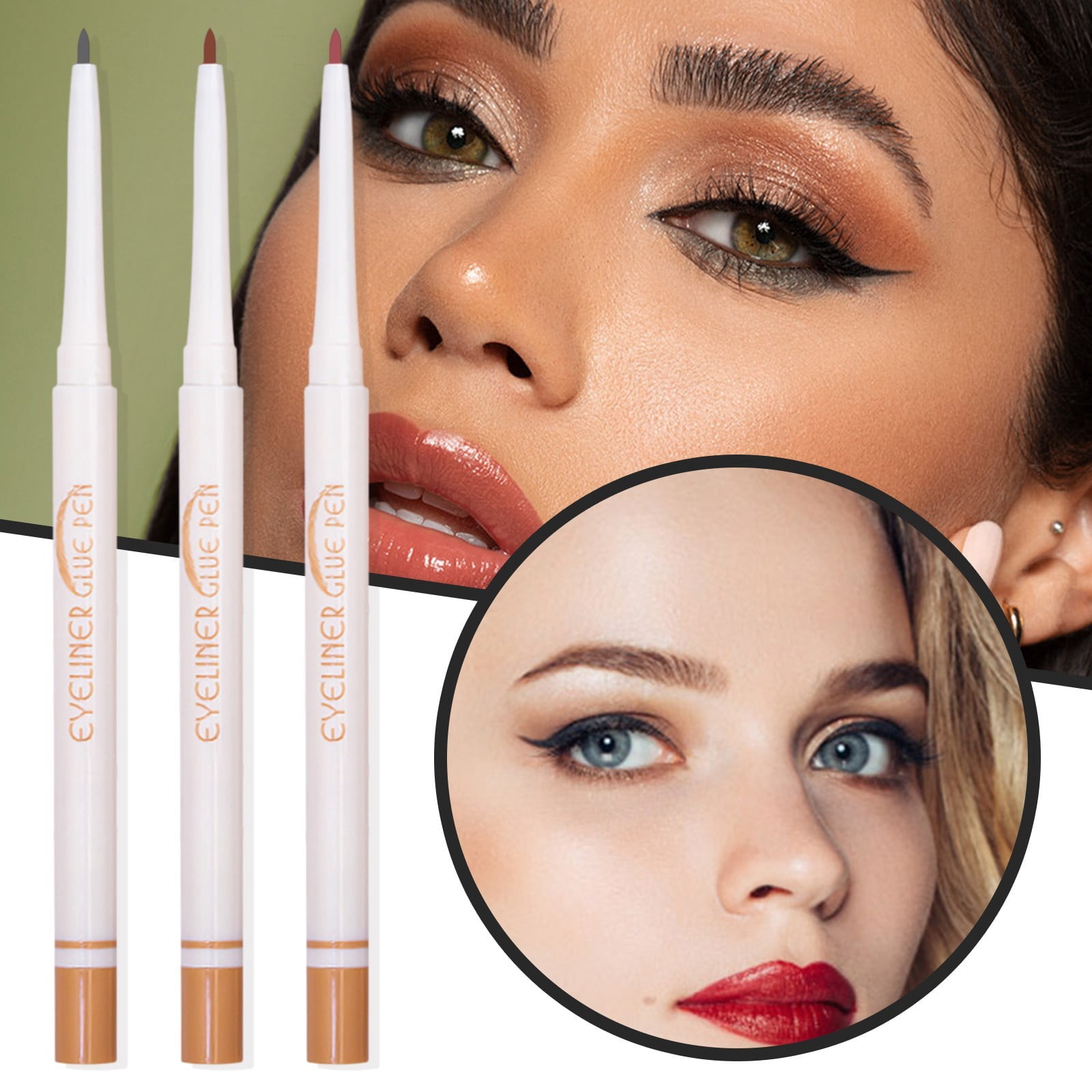 Concealer Glitter Liner for Eyes Cat Eye Makeup Stencil Vegan Vamp Face Chalk Eyelash Liner Sculpting Bar Eyelid Makeup Sanding Pencil Milk Concealer Violet Wand Amber Oil Highlighter Pencil Brow