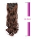 thumbnail image 2 of Extensiones de cabello ondulado con clip, extensiones de cabello largo ondulado negro de 22 pulgadas para mujeres, 7 piezas, postizo sintético secreto, extensiones de clip ondulada, 2 of 5