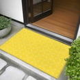 thumbnail image 5 of 2x3 Door Mat Rug, Yellow Morocco Non-Skid Rubber Backing Large Rectangle Rugs - Living Room Bedroom Home Office, Geometric Leaf Diamond Lattice Abstract Indoor Floor Mat Carpets Washable Rug, 5 of 9