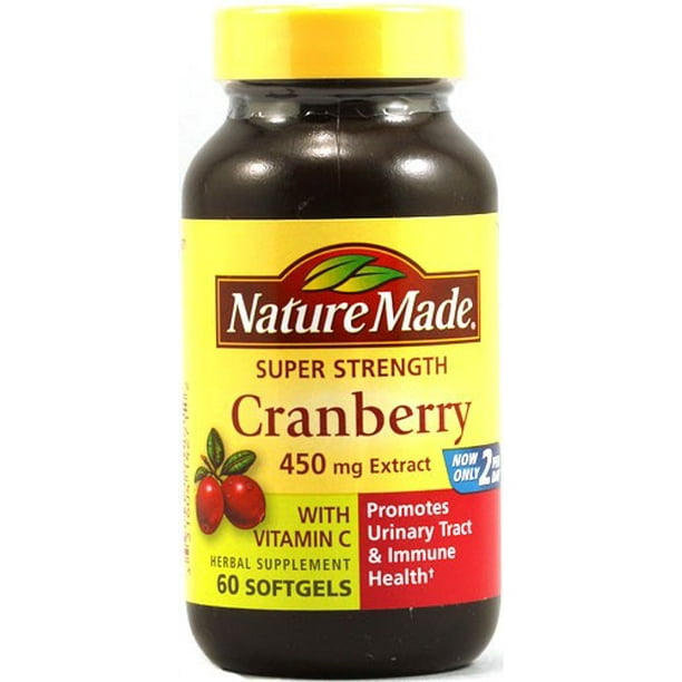 Cranberry 450 MG With Vitamin C 60 Softgels