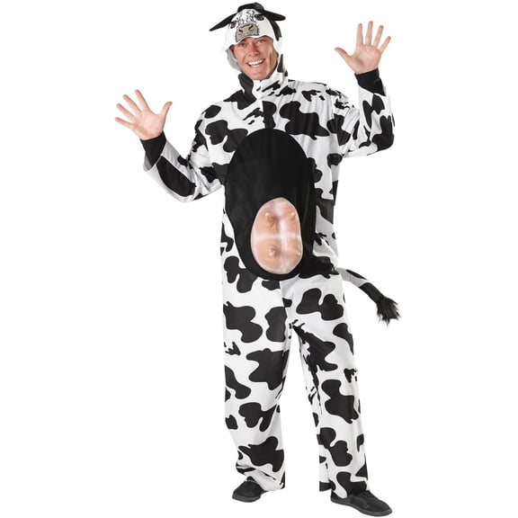 Halloween Express Adult Barnyard Cow Costume - One Size Fits Most