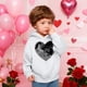 thumbnail image 5 of Sudadera con capucha y estampado de corazón de San Valentín, sudadera de manga larga para niños y niñas, chaqueta para niñas de talla mediana y grande., 5 of 7