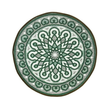 4' Indoor/Outdoor Round Rug Terracotta, 48'' x 48'' x 0.02'' inches