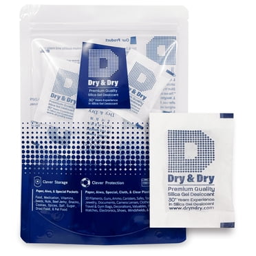 Desiccant Packs For Storage 100 Gram [10 Packs] Dry & Dry Food Safe Orange Indicating(Orange To Dark Green) Mixed Silica Gel Packets - Moisture Absorber Dehumidifiers Silica Gel Desiccant Packets