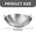 thumbnail image 3 of Non-Stick Pan Set,Polished Stainless Wok Round Bottom Wok With 2 Loop Handles Stainless Round Bottom Wok For Kitchen Home Restaurant, 3 of 9