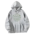 thumbnail image 4 of Sudaderas con capucha para mujer, corte holgado, con bolsillos, hombros caídos, estampado de letras, Tops, sudadera con cuello redondo para salir de , xxl, 4 of 10