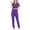 Purple, variant on Hanen Women's Essential Jogger Scrub Set Nursing Uniform Clearance Cool Stretch Scrub Top and Pant Workwear with 4 Pockets