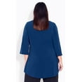 thumbnail image 2 of Avenue Womens Plus Zipper Split Sleeve Tunic Top, 2 of 4
