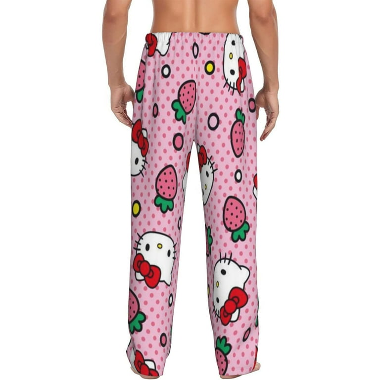 【AMOMENTO×KITTY BUNNY PONY】24fw COTTON PAJAMA PANTS Mens Hello Kitty Pajama Pants Soft Lightweight Pajama Pants