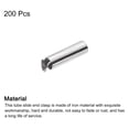 thumbnail image 3 of 200Pack Slide on End Clasps, 10mm Tube Ball Bead Slider Crimp Ends, Silver White, 3 of 6