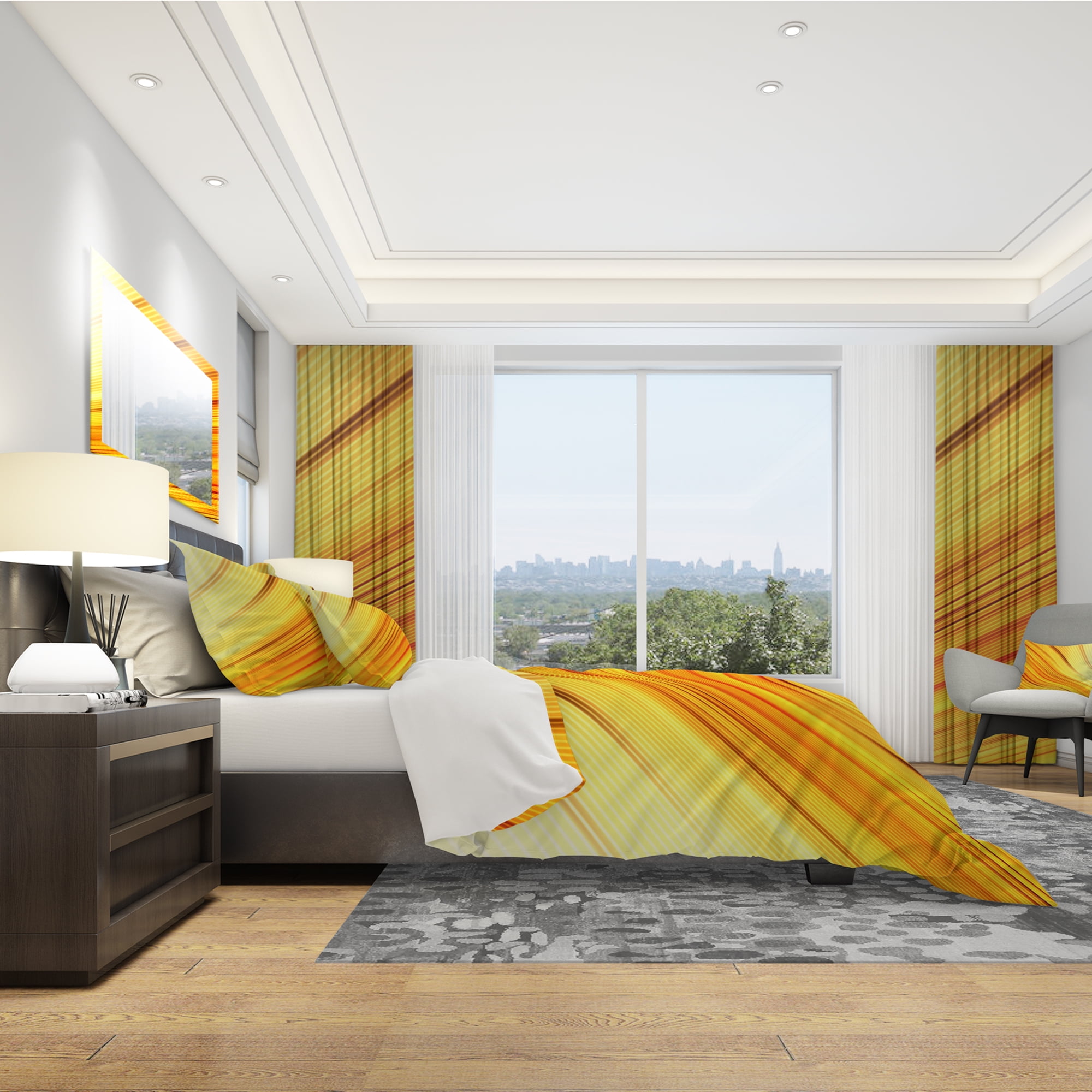 Designart 'Speed of Light' Modern & Contemporary Duvet Cover Set