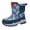 Blue, variant on Otqutp Kids 𝗦now Boots Boy's Girl's Waterproof Cold Weather Classic Camouflage Booties Winter Outdoor Hiking Thicken Shoes