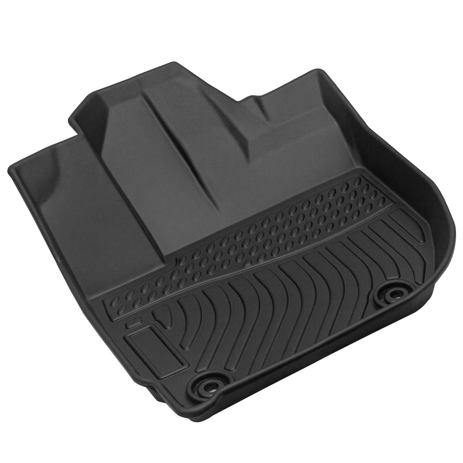 All-Weather Rubber Floor , Black Car Floor Liners for Interior Protection-Car Floor Mats, All-Weather TPE Rubber Floor Mats Black
