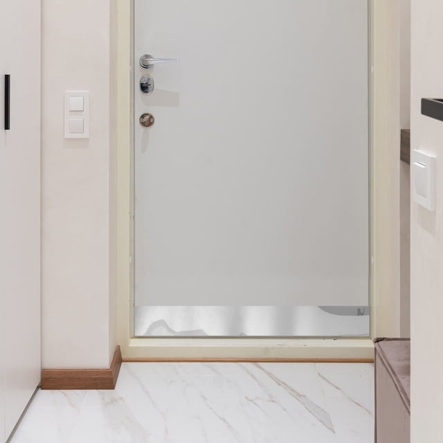EXHUMKY Para Puerta De Inoxidable Autoadhesiva Fácil De Instalar Color Plata Para Interiores