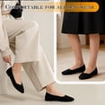 thumbnail image 3 of MATEPROX Women's Casual Flats Shoes Comfort Slip on Knit Dress Round Toe Ballet Shoes, 3 of 8