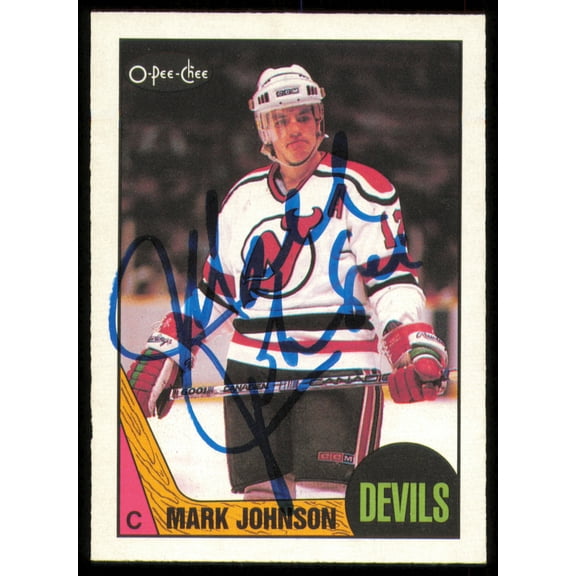 Mark Johnson Autographed 1987-88 O-Pee-Chee Card #101 New Jersey Devils SKU #255258