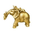 thumbnail image 5 of TISHITA Elephant Statue Desktop Decoration Ornament Artwork Resin Figurine Animal Sculpture for Office Home Bedroom Shelf Living Room A Golden, 5 of 8