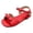 Red, variant on TOWED22 Toddler Flower Girl Sandals - Girl Summer Dress Shoes Toddler Little Kid Wedding Party Yellow,11