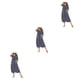 thumbnail image 3 of Vestido de noche Minnieouse mujer cuello redondo manga larga transpirable Otoño Invierno Azul, 3 of 6