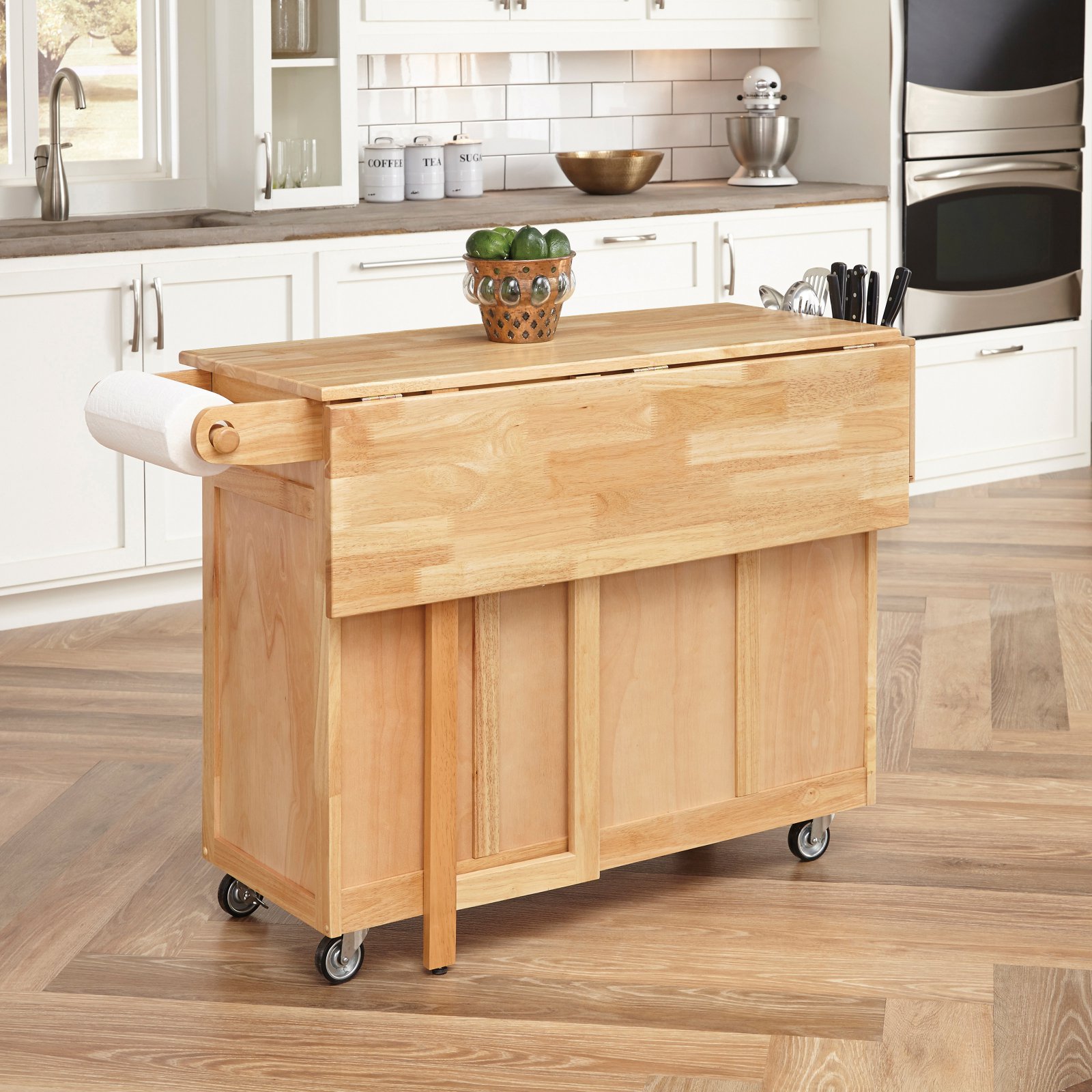 Homestyles General Line Wood Rolling Kitchen Cart in Brown - image 3 of 5