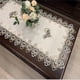 thumbnail image 2 of Beige Embroidered Coffee Table Cover Rectangular Dust Cover Fabric lace desk cover cloth dust cover (20''X43''), 2 of 5