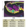 thumbnail image 2 of DouZhe Ultra-Soft Micro Fleece Lightweight Flannel Bed Blanket, Steampunk Alien Cyberpunk Sci-Fi Print Cozy Warm Throw Blankets, 50"x40", 2 of 7