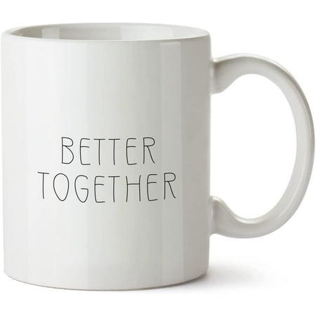 

Better Together Best Friends Quote Couple Goals White Mug Novelty Mug 11 Oz Coffee Tea Funny For Women Men Ceramic White Great Gift Idea Cup