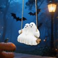 thumbnail image 2 of Halloween Ghost on A Tree Swing Venue Layout Props Ghost Pendant, 2 of 5