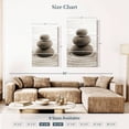 thumbnail image 4 of Elephant Stock Stone Stack On Zen Garden Wall Art - Vertical Multi Panel Canvas - Spa Wall Decor - Wellness Multi Panel - Beige And Gray Decor - 24" x 38", 4 of 8