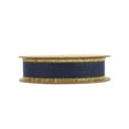 thumbnail image 4 of LaRibbons 1" Textured Grosgrain Ribbon | Gold Metallic Fringe Navy | 25 Yard Roll, 4 of 7
