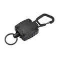 thumbnail image 2 of Llavero retráctil con gadget de carabinero telescópico ajustable portátil flexible cabronea de insignia de identificación de alambre para acampar de Negro, 2 of 8