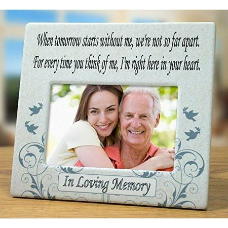 Ceramic Baby Picture Frame - When Tomorrow Starts Without Me Ceramic Memorial Picture Frame