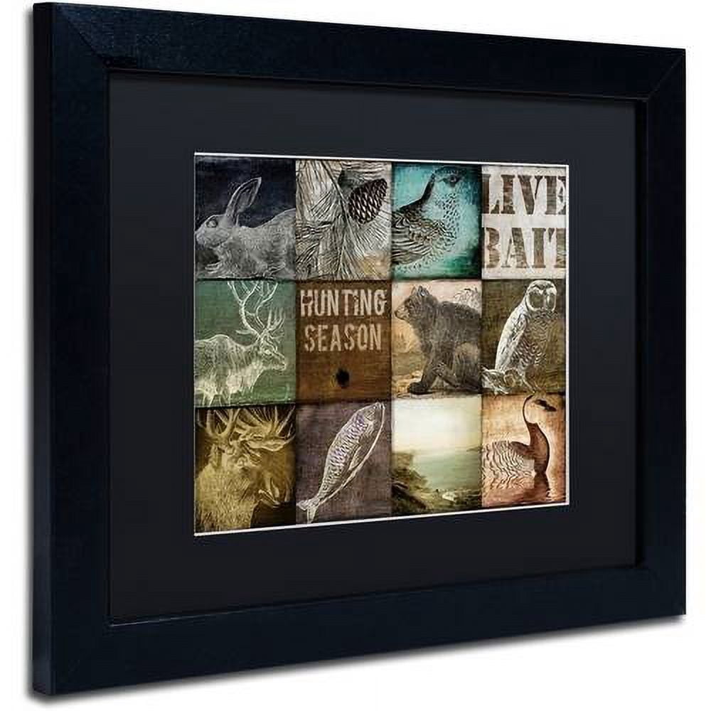 Trademark Fine Art "Hunting Season I" Canvas Art by Color Bakery Black Matte, Black Frame