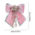 thumbnail image 3 of Velvet Christmas Bows for Christmas Tree Decorations Door Wreath Garland Bow Ornaments, for Gift Wrapping Wedding Home Holiday Party Decor (Pink), 3 of 6