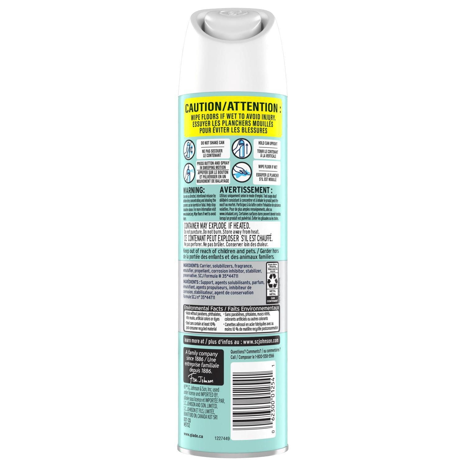Glade® Purificateur d`air en aerosol, Pétales et Gouttes de Rosée