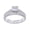 White Gold-Plated, variant on Bridal Set Rings for Women 1.00 Cttw Princess & Round Cut Lab Grown Diamond Solitaire Engagement Ring with Matching Wedding Band in 14K White Gold Plated 925 Sterling Silver Jewelry Size-4