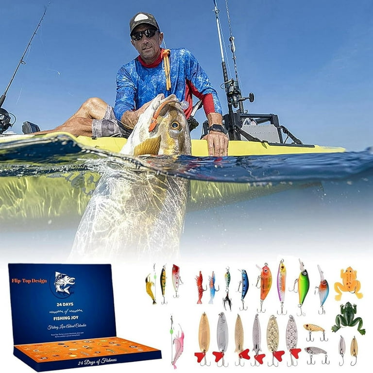 IKOMMI Valentine's Day for Fishing Lures Set Fisher Adult Men Teen Boys 2024  Xmas Surprise Gift The Gift for Fishing Lovers 