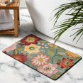 thumbnail image 3 of Plush Distressed Indoor Carpet 20x32 inches - Machine Washable Floral Accent for Bathroom and Kitchen - Modern Dinning Room Area Rug, 3 of 5
