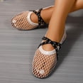 thumbnail image 4 of Wensltd Women Solid Color Mary Jane Flats Slingback Adjustable Buckle Pointed Toe Breathable Comfy Summer Dress Shoes, 4 of 9