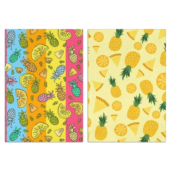 Fresh Strawberry Print Kitchen Towels Set of 2, Super Absorbent Dish Drying Cloths - Cute Fruit Pattern Towels for Baking, Cooking and Country Kitchen