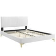 thumbnail image 3 of Modway Peyton Modern Performance Velvet Full Platform Bed - White, 3 of 10