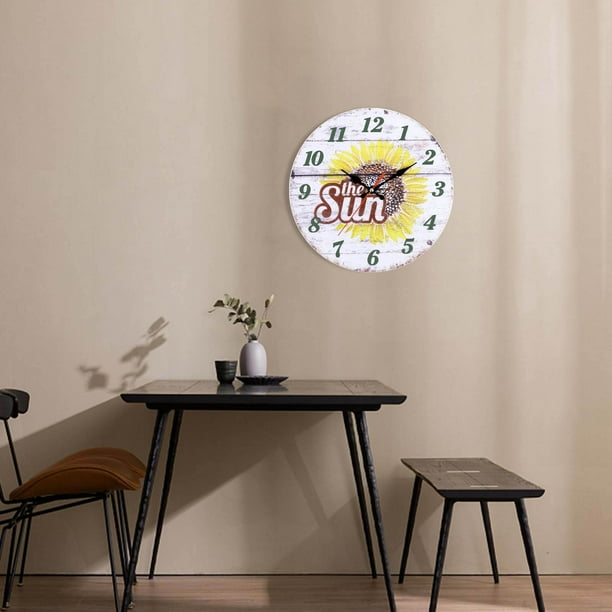 Horloge Murale, Grande Horloge Murale pour Le Salon, la Cuisine, la Décoration D'intérieur, 60cm, Noir - Maison