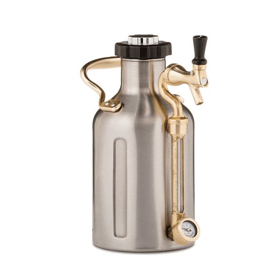 GrowlerWerks uKeg 64 oz Pressurized Growler for Craft Beer - Stainless Steel