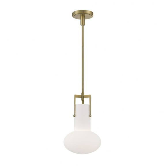 4641-AN-MO-Norwell Lighting-Izel - 1 Light Pendant-17 Inches Tall and 10 Inches Wide-Antique Brass Finish