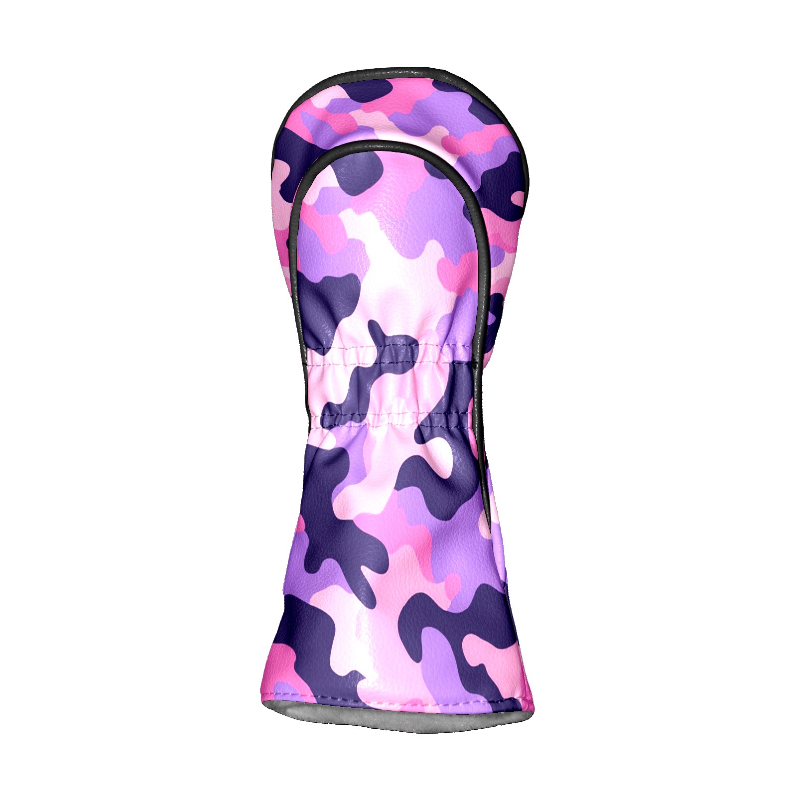 Golf Club Covers PU Leather Waterproof Head Covers for Fairway Woods Hybrids Pink And Purple Camouflage Unisex Fits Most Brands